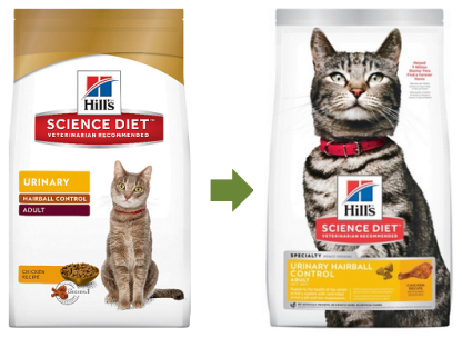 Nourriture pour chats, Science Diet urinaire et contrôle des boules de poils, Hill's