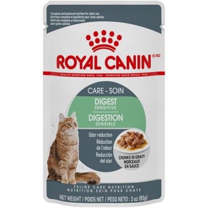 Pochettes morceaux en sauce, chat digestion sensible, Royal Canin 85g