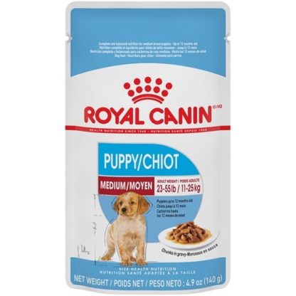 Pochettes morceaux en sauce, chien moyen chiot, Royal Canin 140g