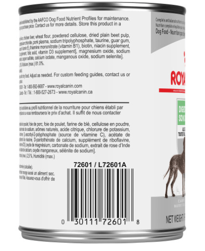 Conserve soin digestif pour chiens Royal Canin, 385g