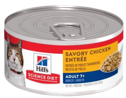 Conserve pour chats adultes 7+ entrée de poulet, Science Diet 2.9oz