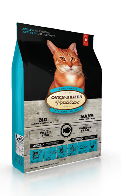 Nourriture pour chats adultes tout mode de vie au poisson, Oven Baked