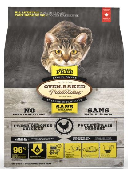 Nourriture pour chats toutes étapes de vie, poulet, SANS GRAIN, Oven Baked