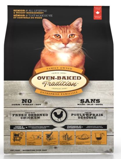 Nourriture pour chats séniors/contrôle poids au poulet, Oven Baked