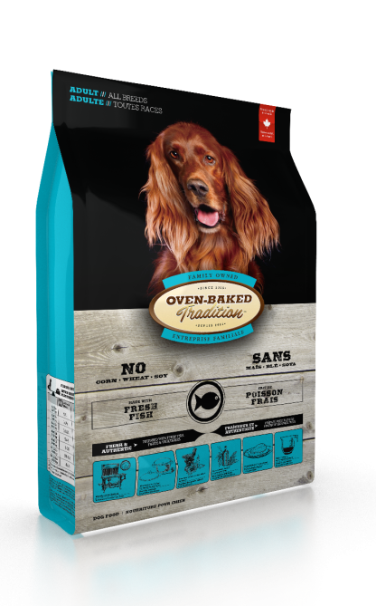 Nourriture pour chiens adultes, toutes races, poisson, Oven-Baked