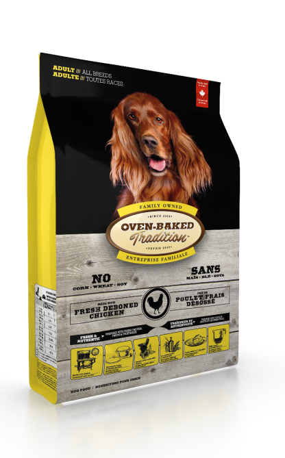 Nourritures pour chiens adultes, toutes races, poulet, Oven-Baked