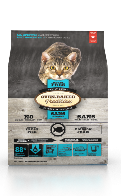 Nourriture pour chats toutes étapes de vie, poisson, SANS GRAIN, Oven Baked