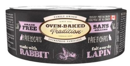 Pâté pour chats adultes au lapin sans grains, Oven-Baked 5 oz